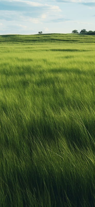 Beautiful grassland and sky full-length shot