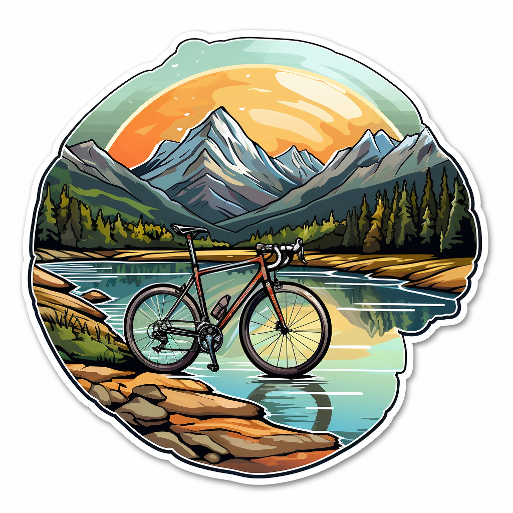 Gravel bike in mountain terrain near a river