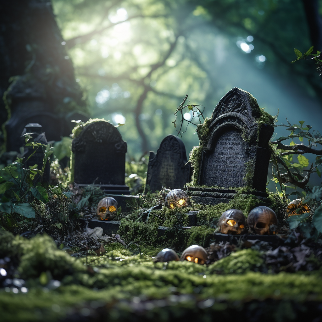 Unique earrings with gravestone design