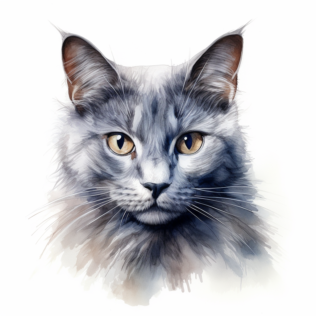 Cute gray cat on white background