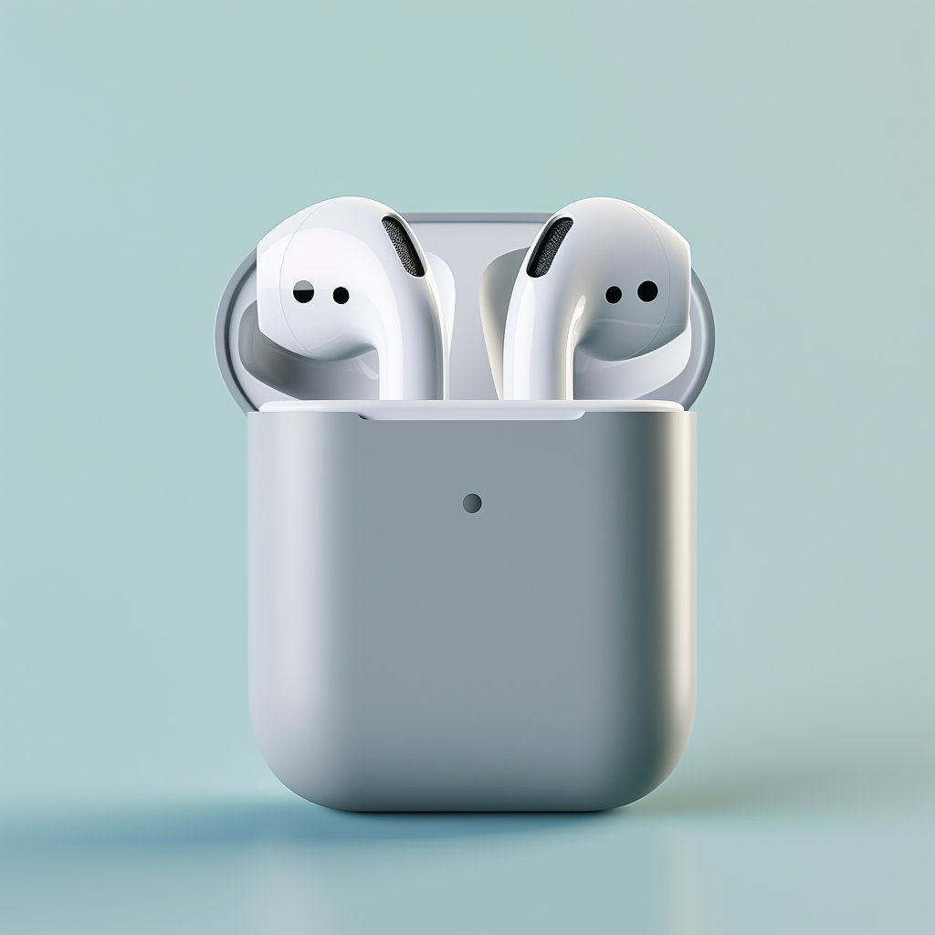 Stylish matte gray AirPods