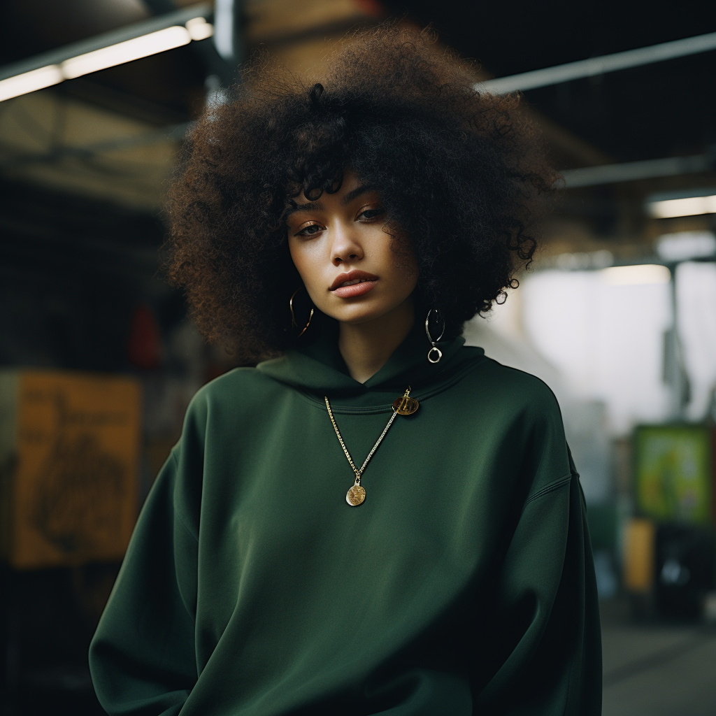 Afro-Caribbean Woman with Unique Black Eyes