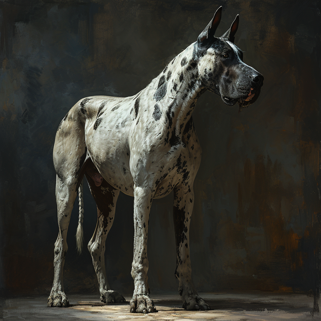 Detailed Great Dane Donkey Hybrid