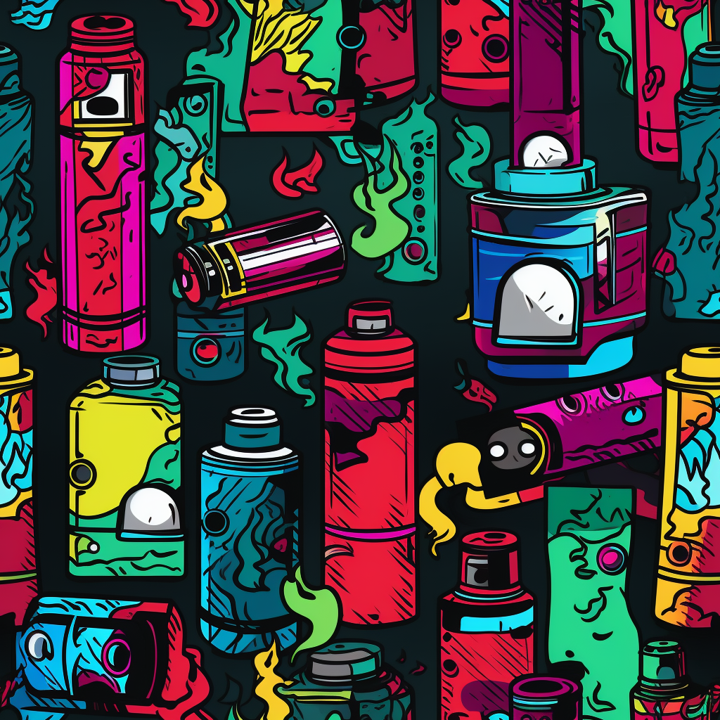 Colorful vape box pattern design