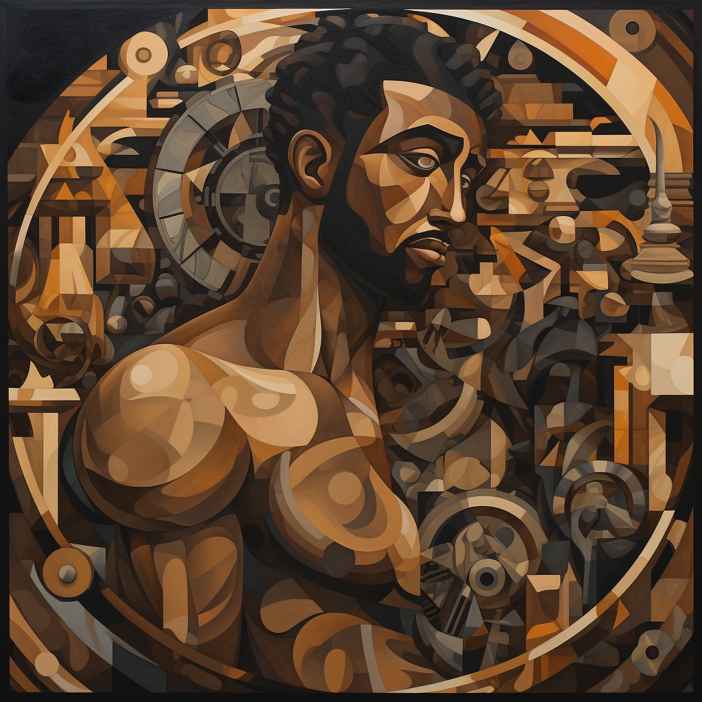 Greek Mythology Hercules Cubism Artwork