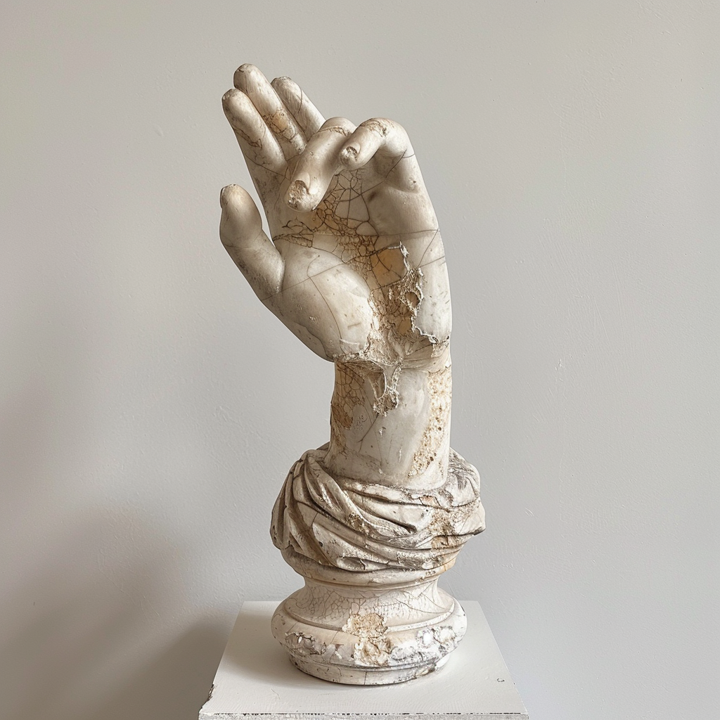 Greek woman arm sculpture photo