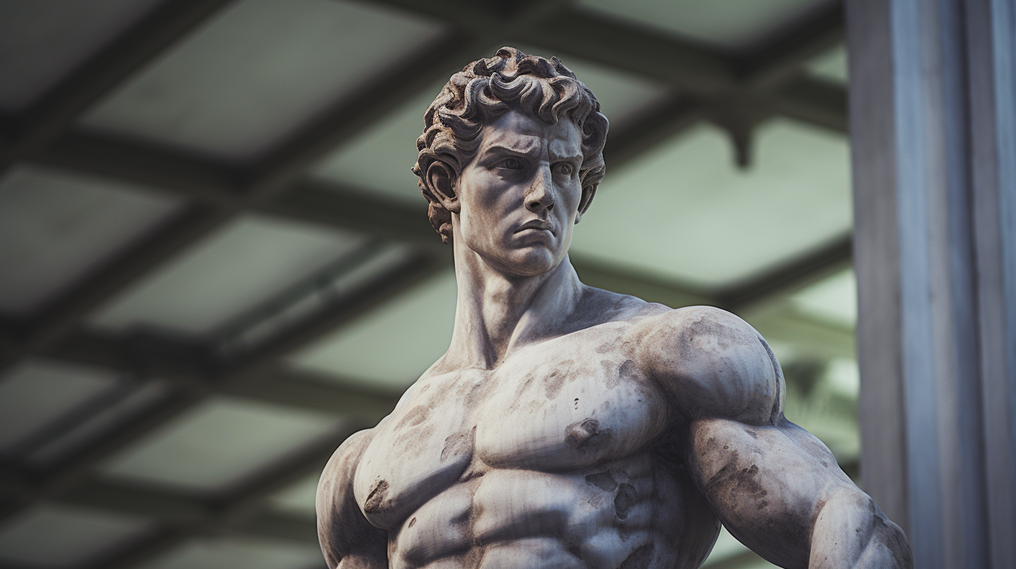 greek statue in ancient rome