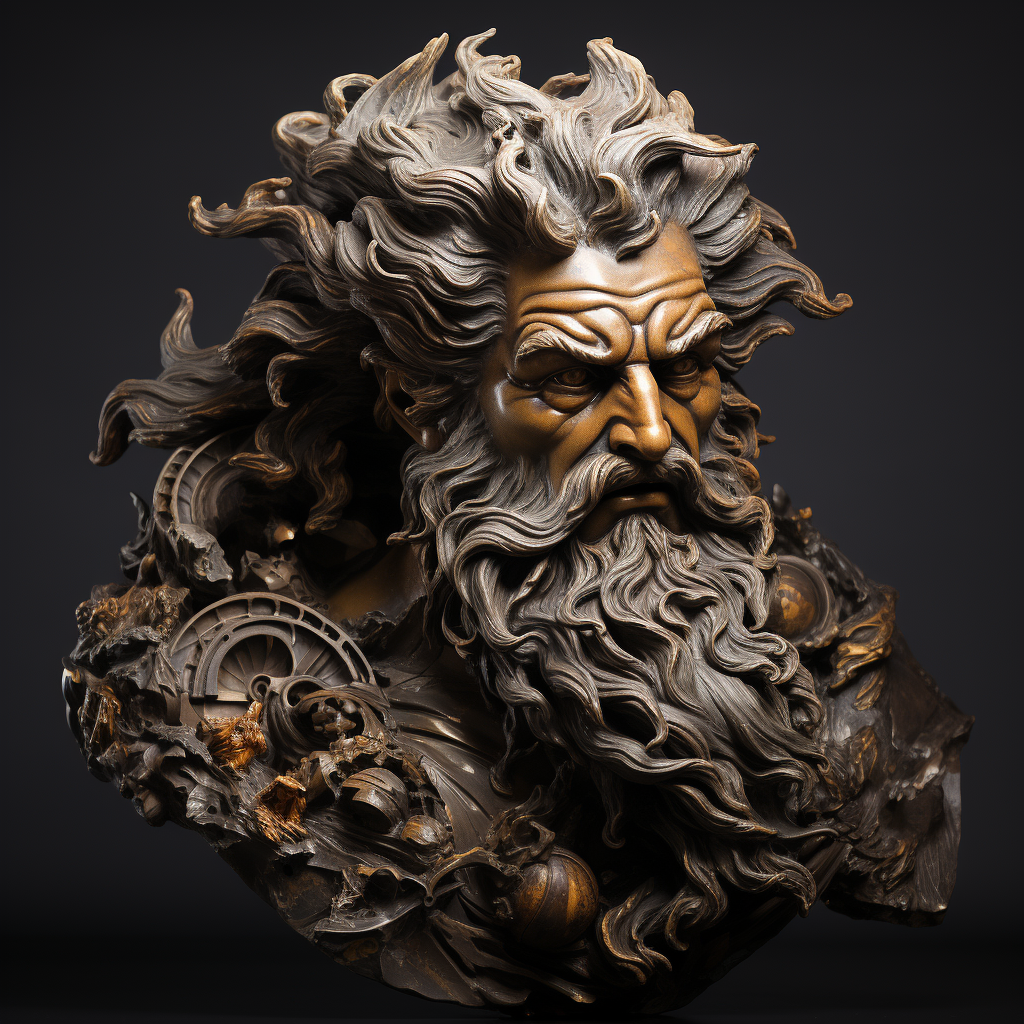 Greek Antique Sculptures in Realistic Abstract Form