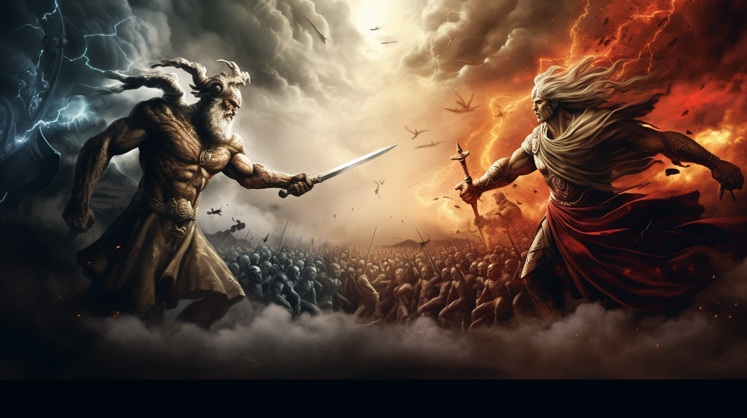 Greek Mythology Battle Artwork