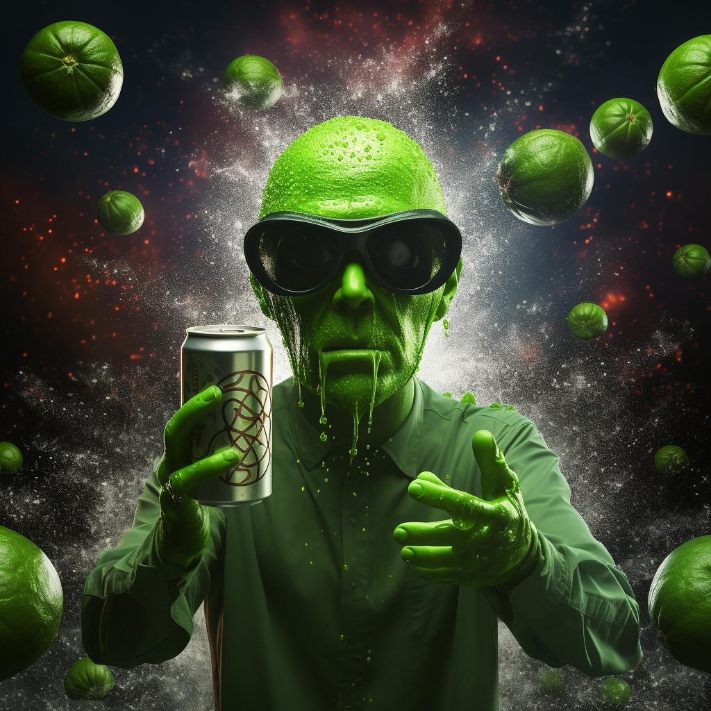 Green apple alien rave at Beatbox Beverages