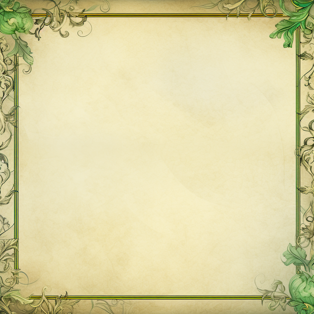 Green border on blank background