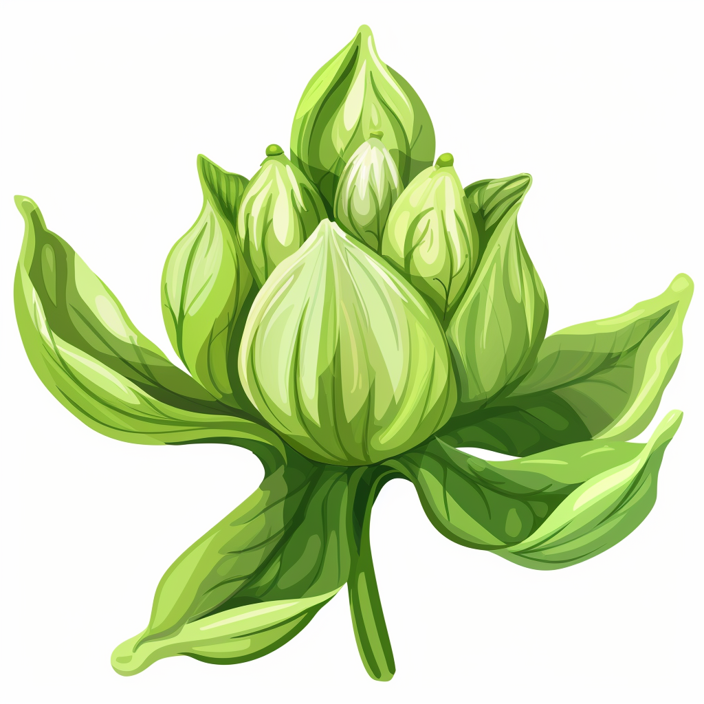 Green calyx flower vector picture