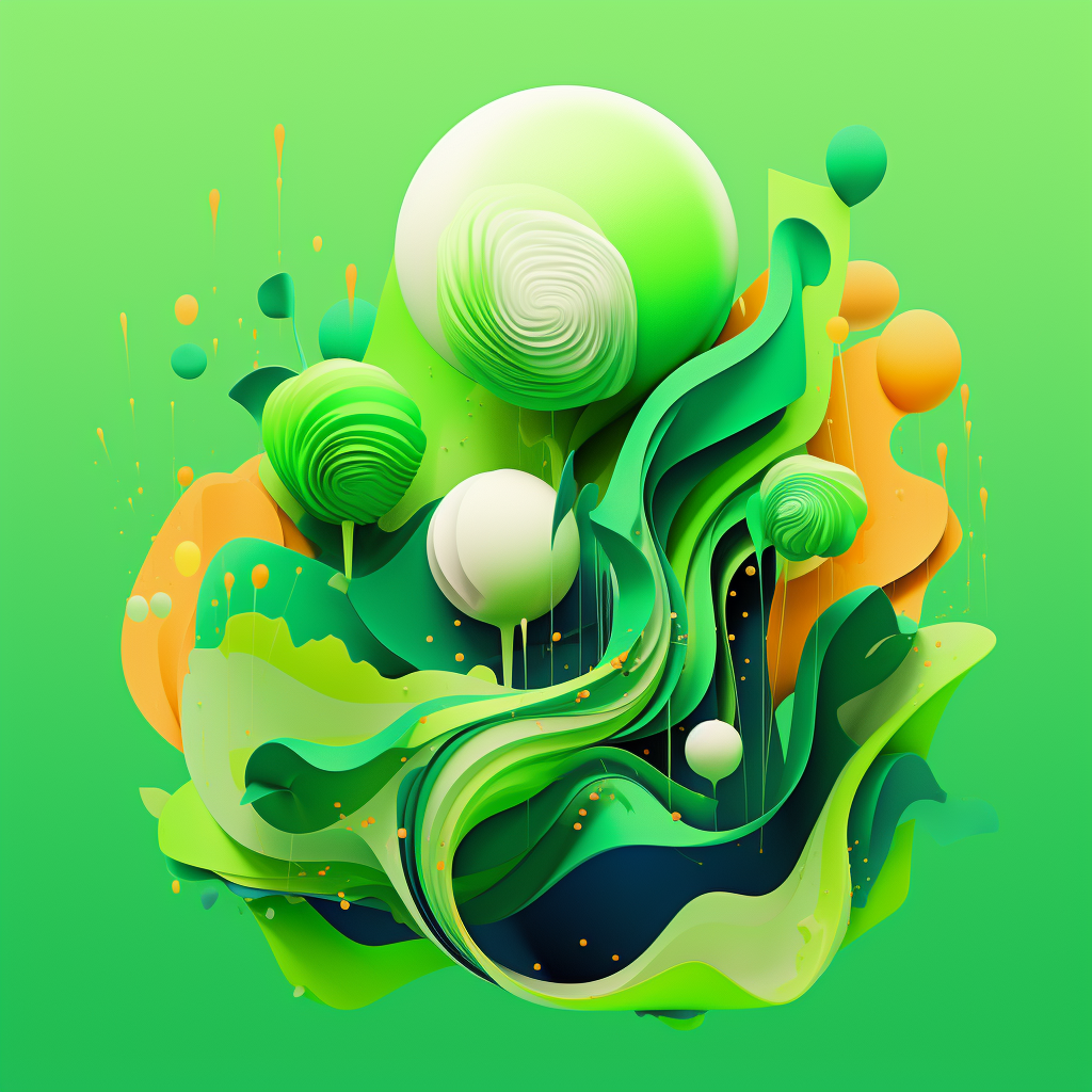 Green colorful graphic design concept