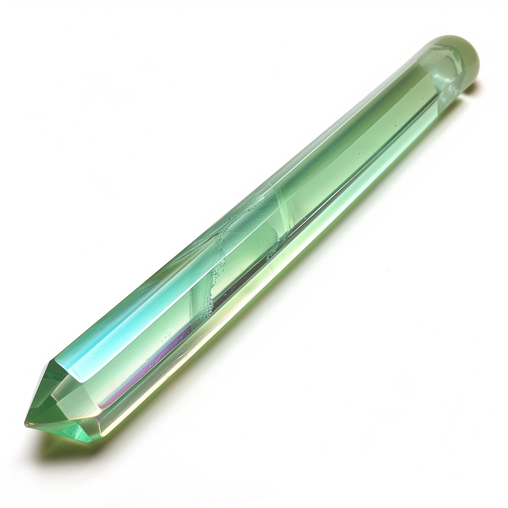 Green Crystal Rod Iridescent