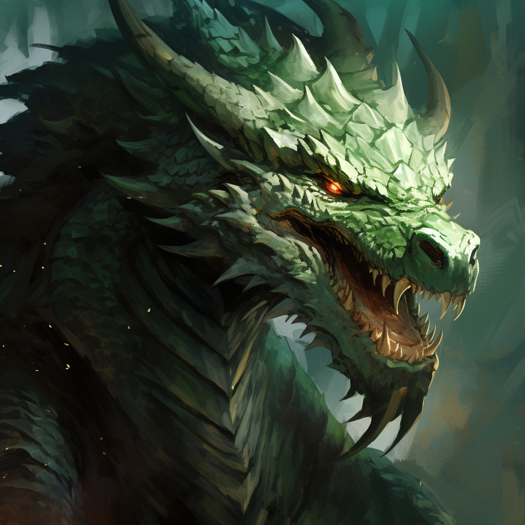 Green dragon in fantasy art  ?