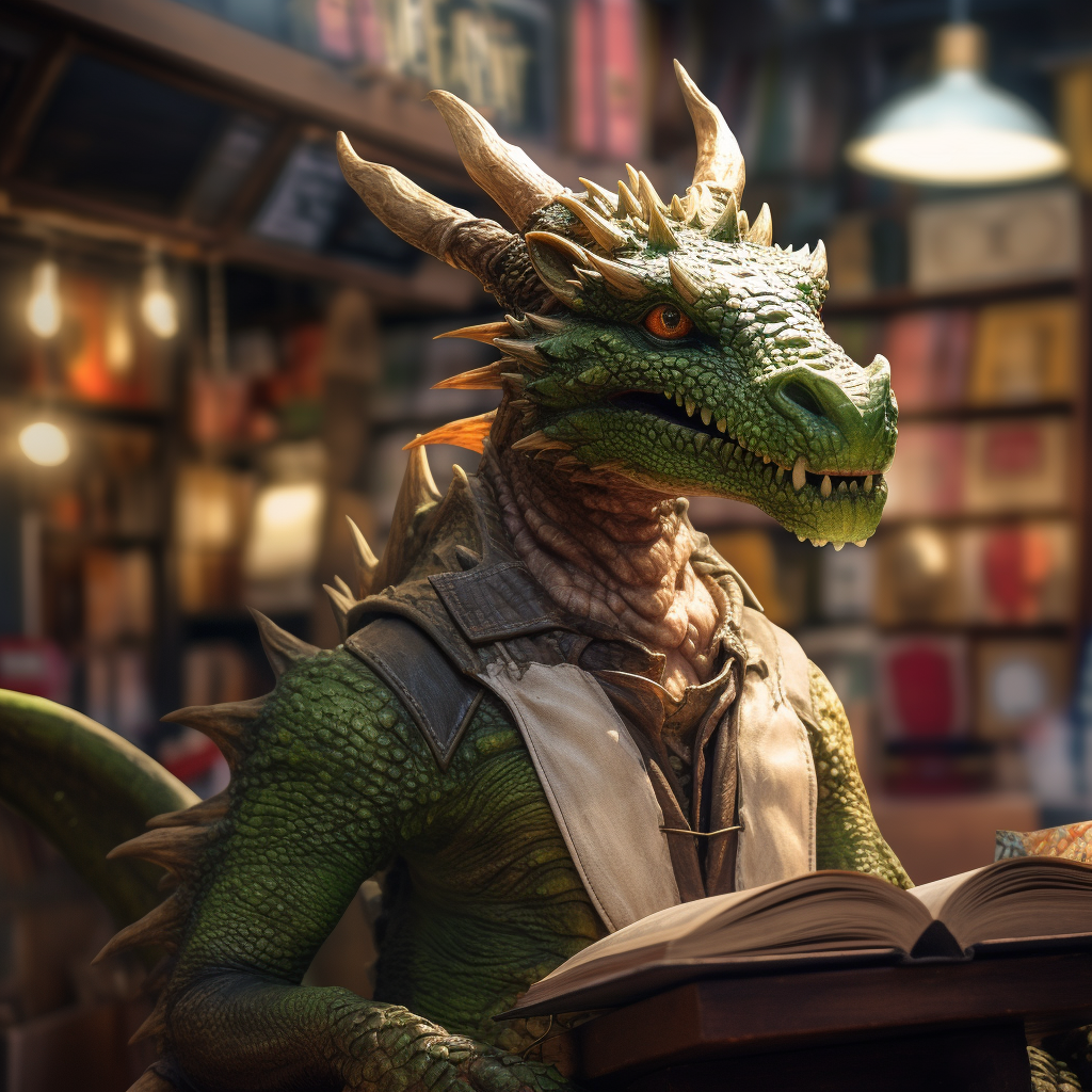 Green Dragon Reading Book in Bookshop