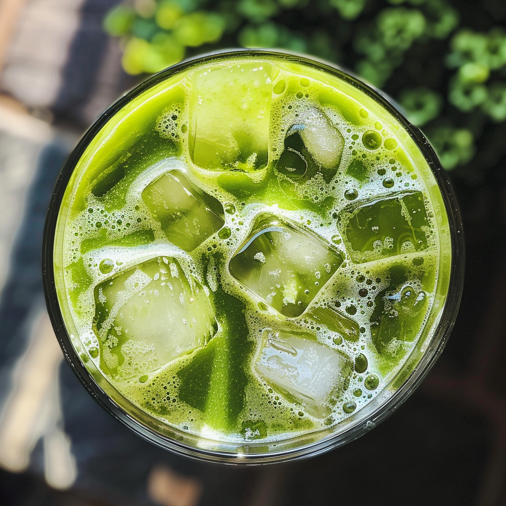 Green drink refreshing beverage image