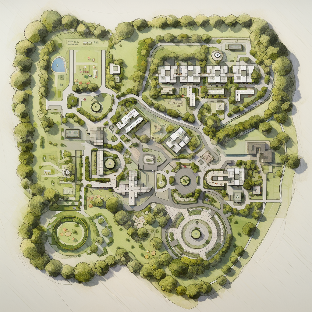 Architects' Block Plan of Green Eco Retirement Village