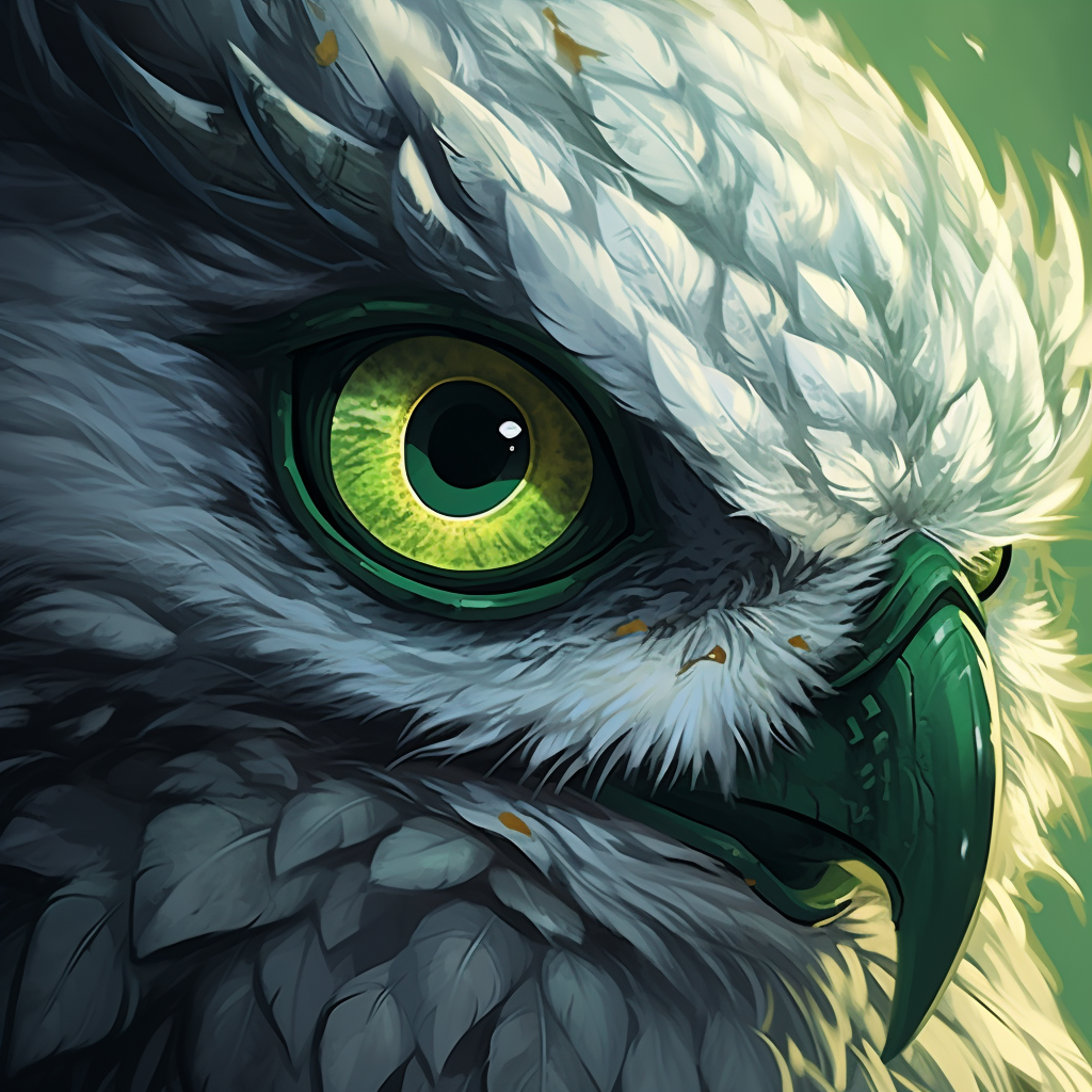 Close-up of a Green-Eyed Owl Rogue