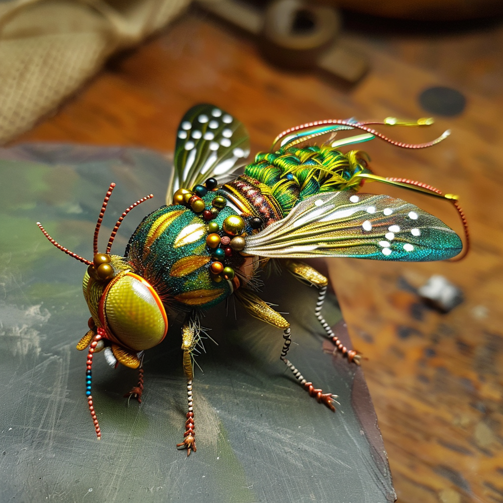 Green fly with Hulk pattern