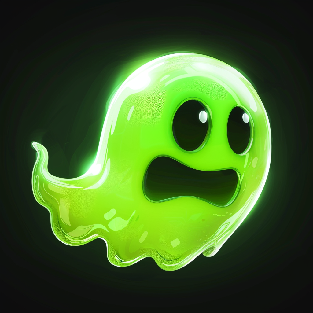 Green ghost game Pacman