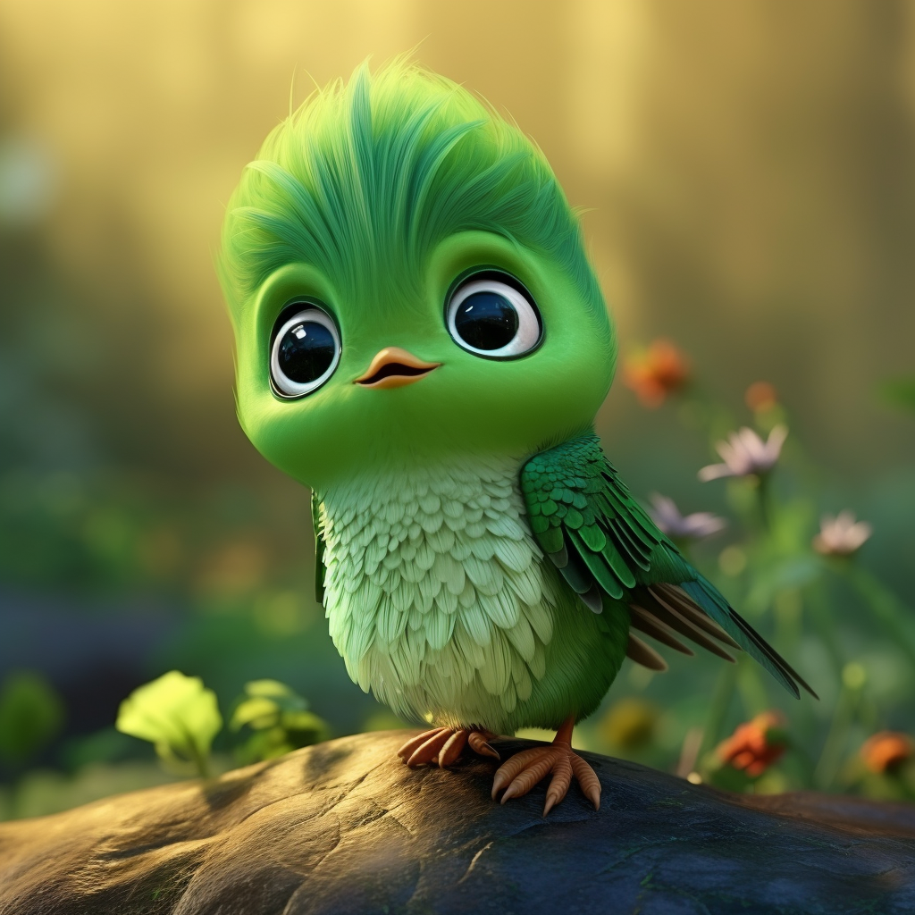 Green hummingbird from Pixar