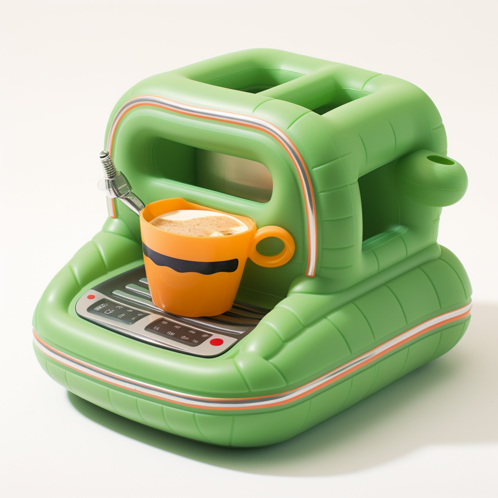 Green inflatable pooltoy coffee machine