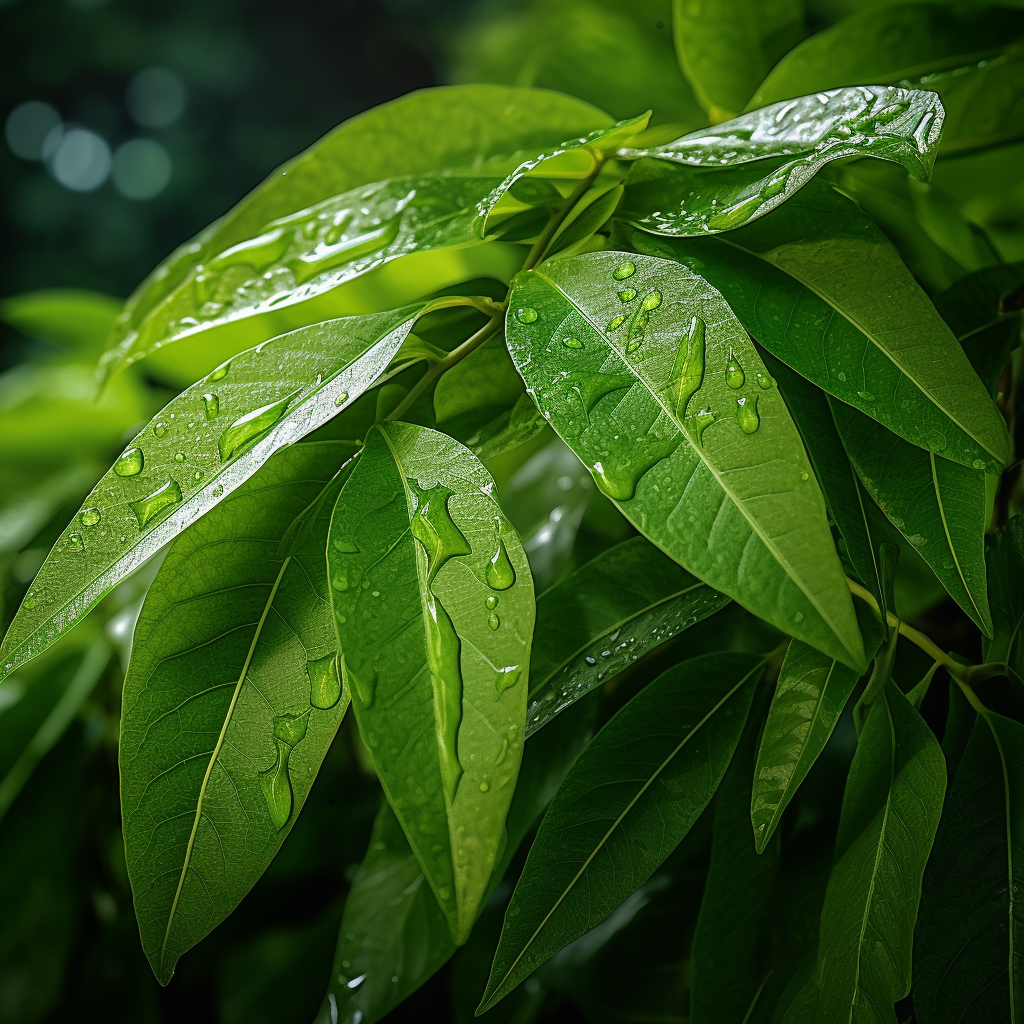 Beautiful green leaves photo