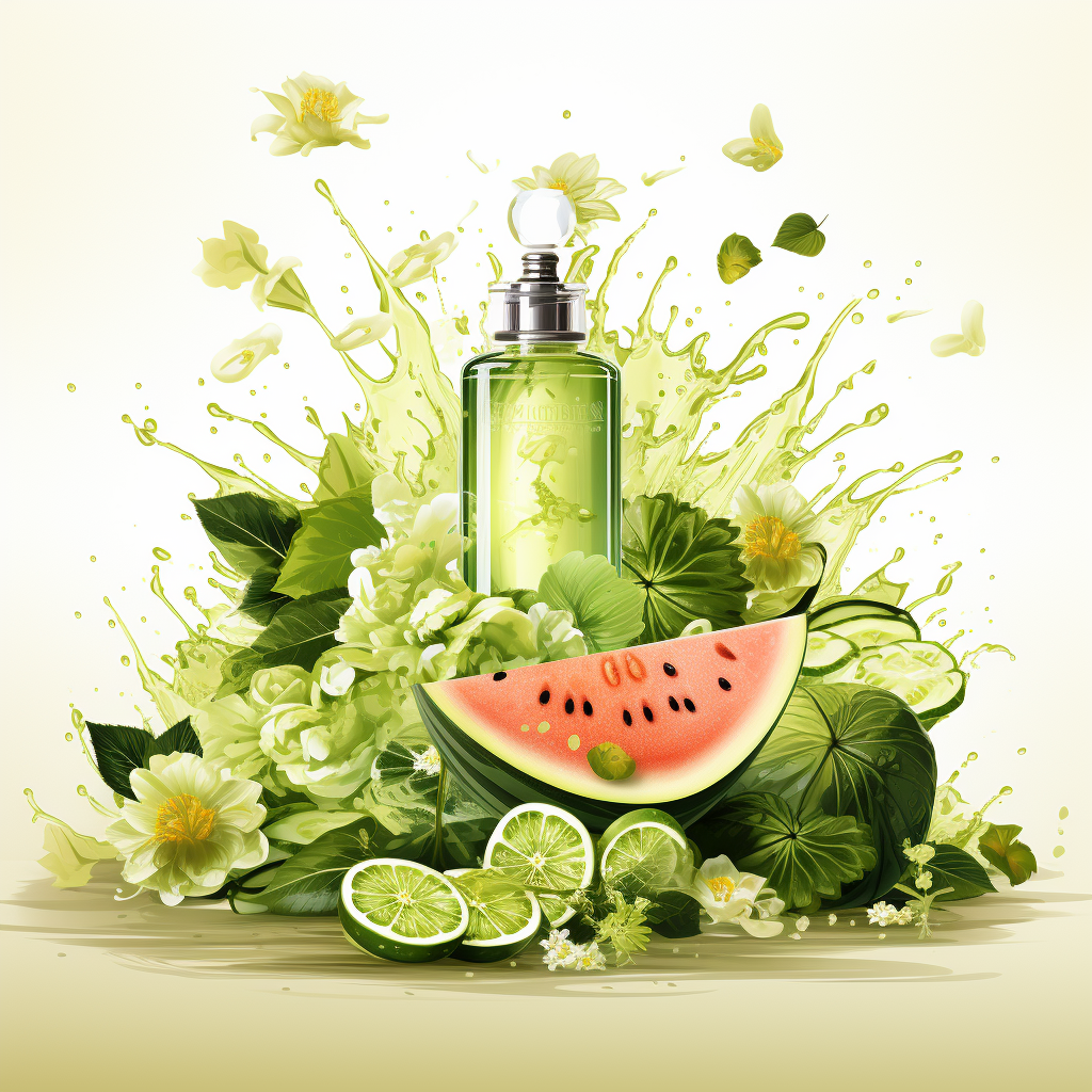 Fragrant Green Melon Illustration