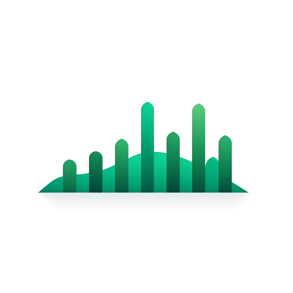 Green minimalist habit tracker app bar graph