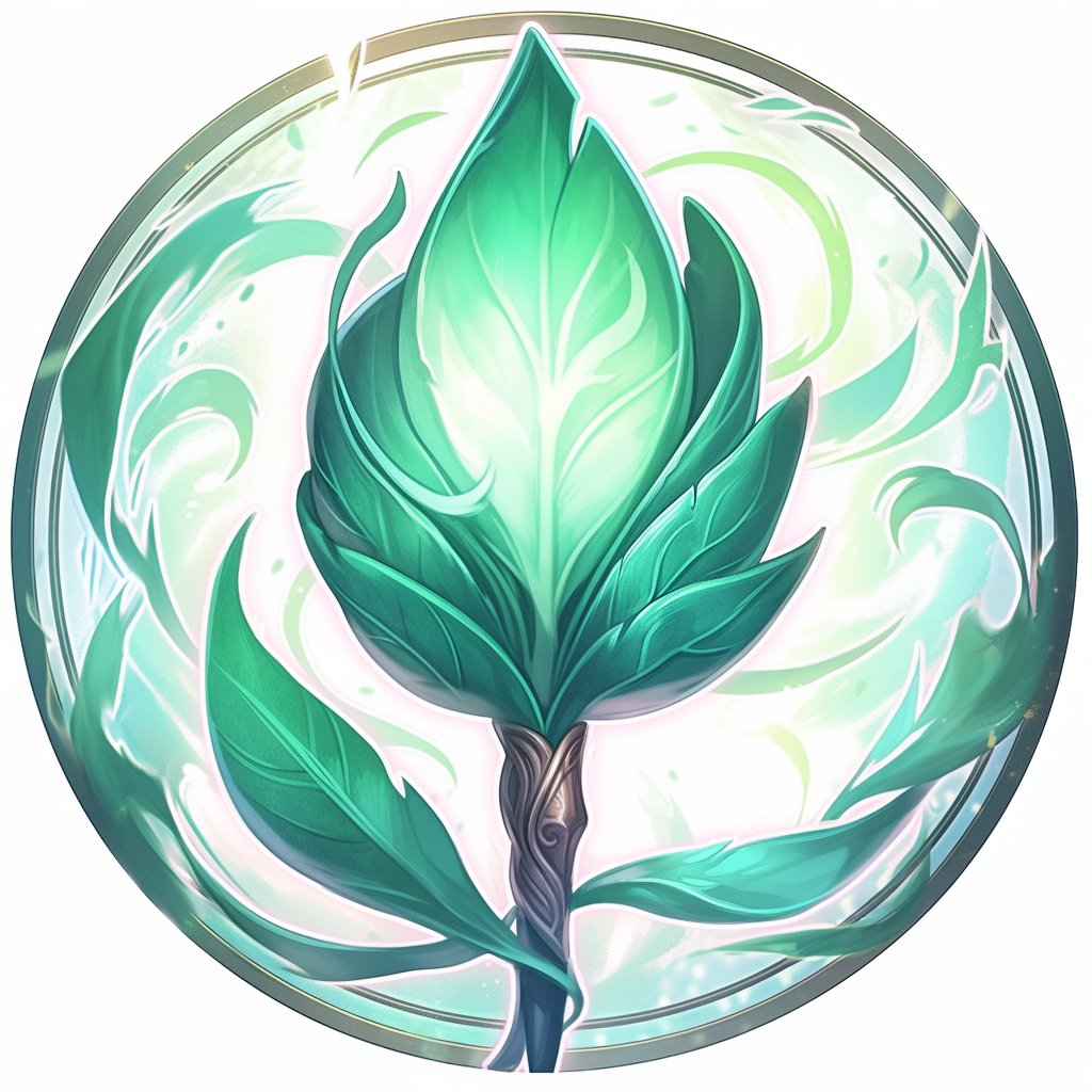 Green Mysterious Wand Icon Sticker