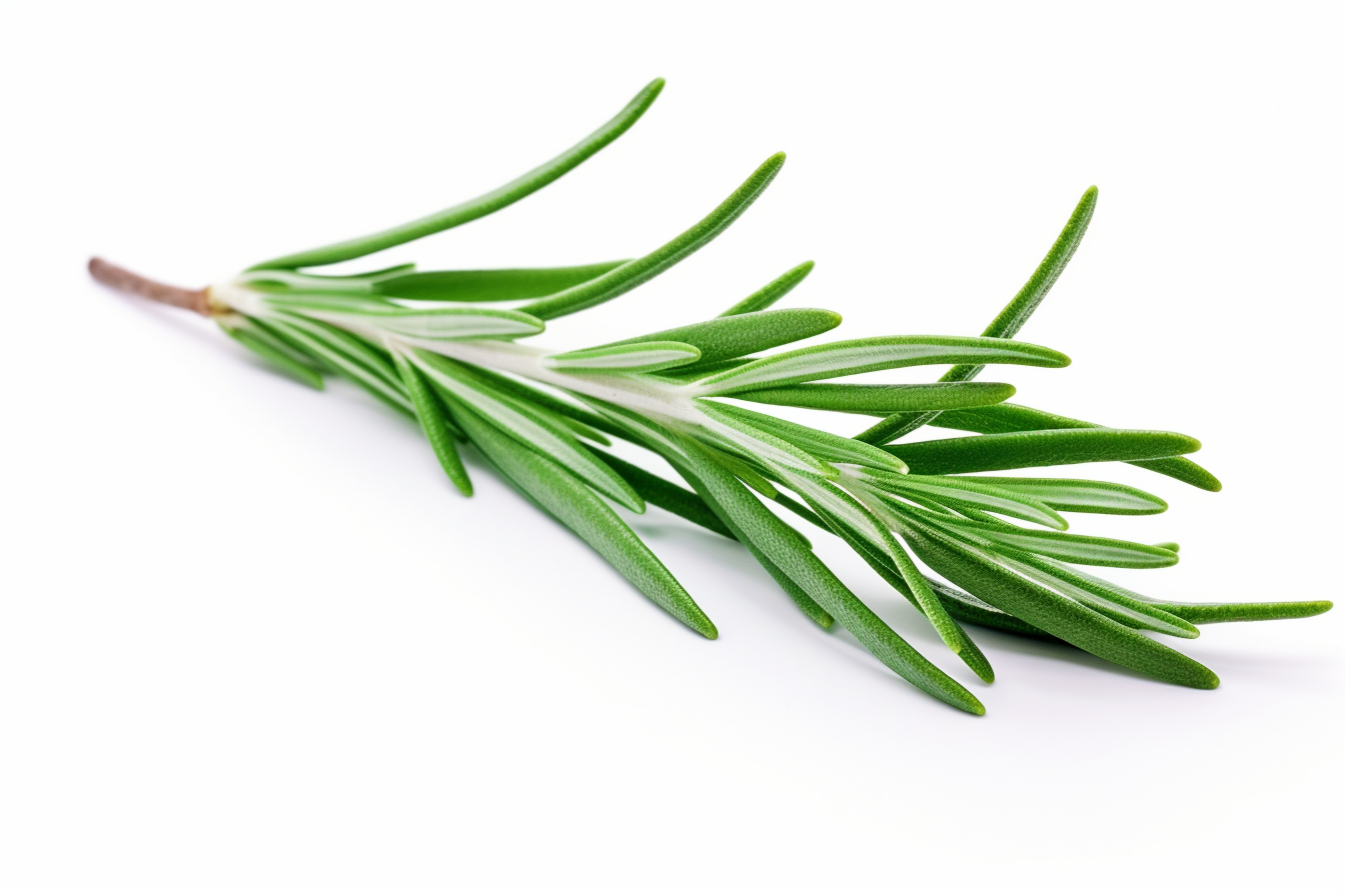 Green Rosemary Leaf Macro Shot