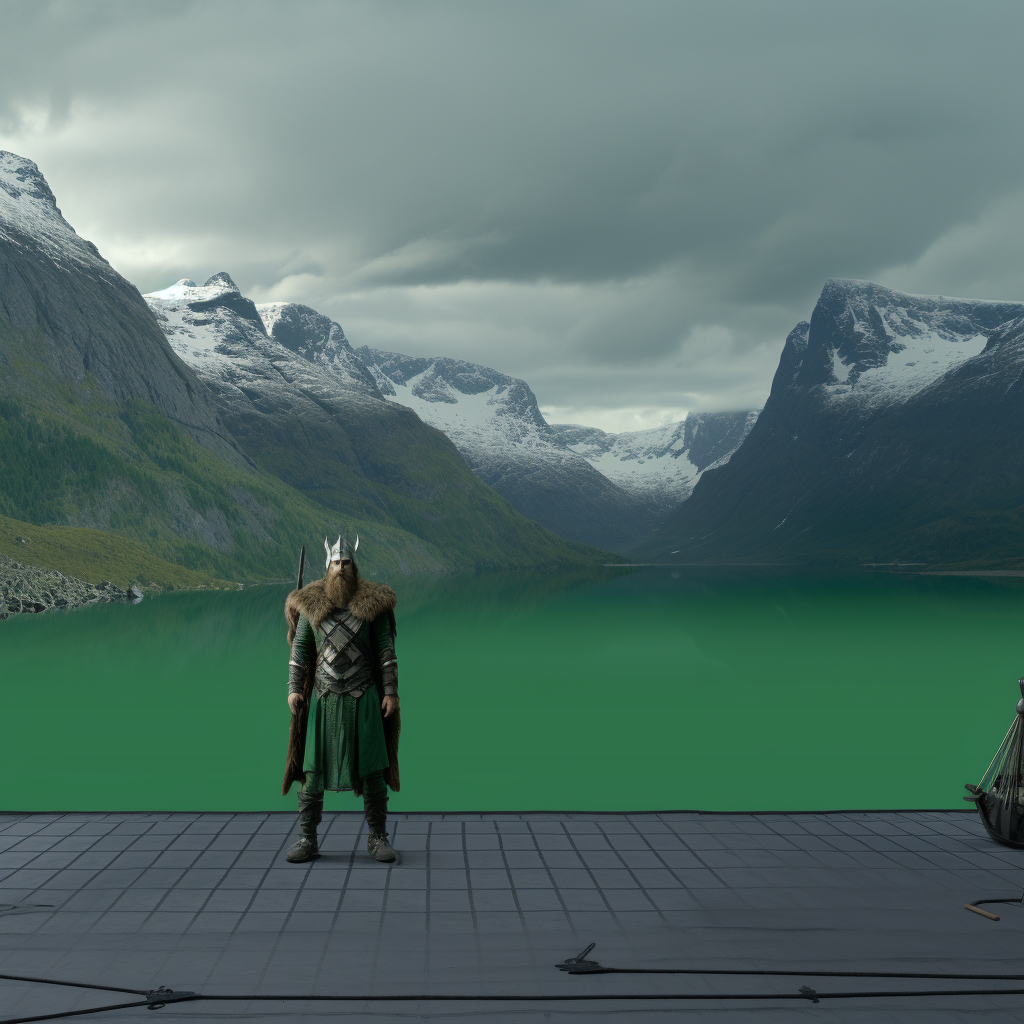 Green Screen Fjord Viking Background