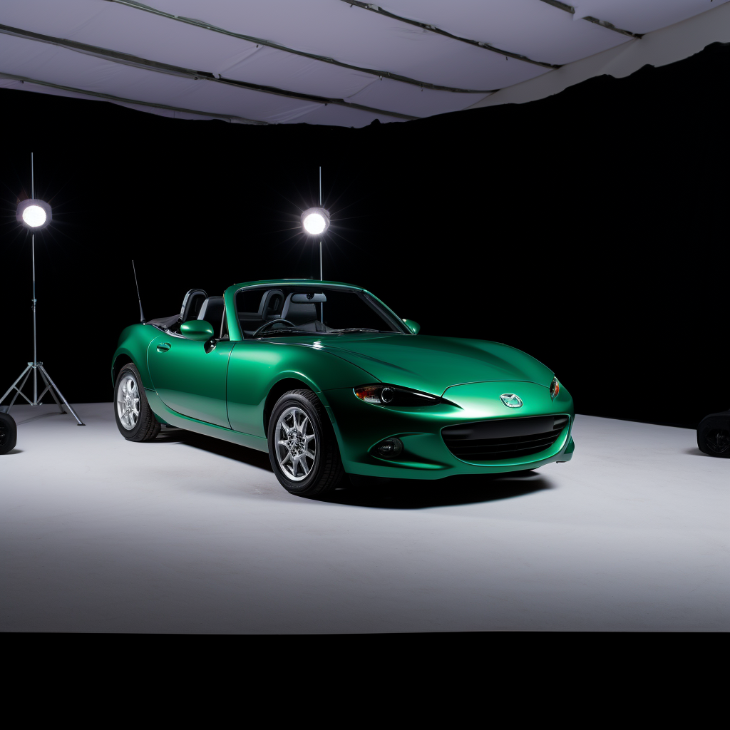 1999 Mazda Miata on green screen