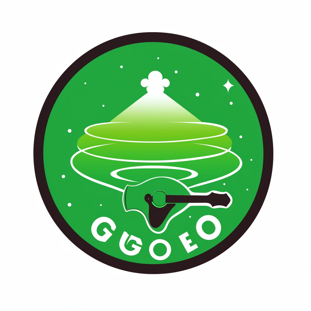 UFO logo with green smoke