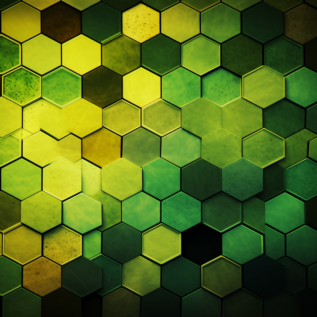 Lively green sustainable honeycomb background