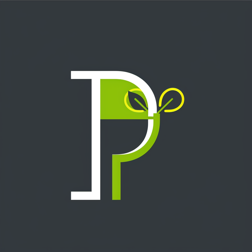 Green and white letter  P  logo