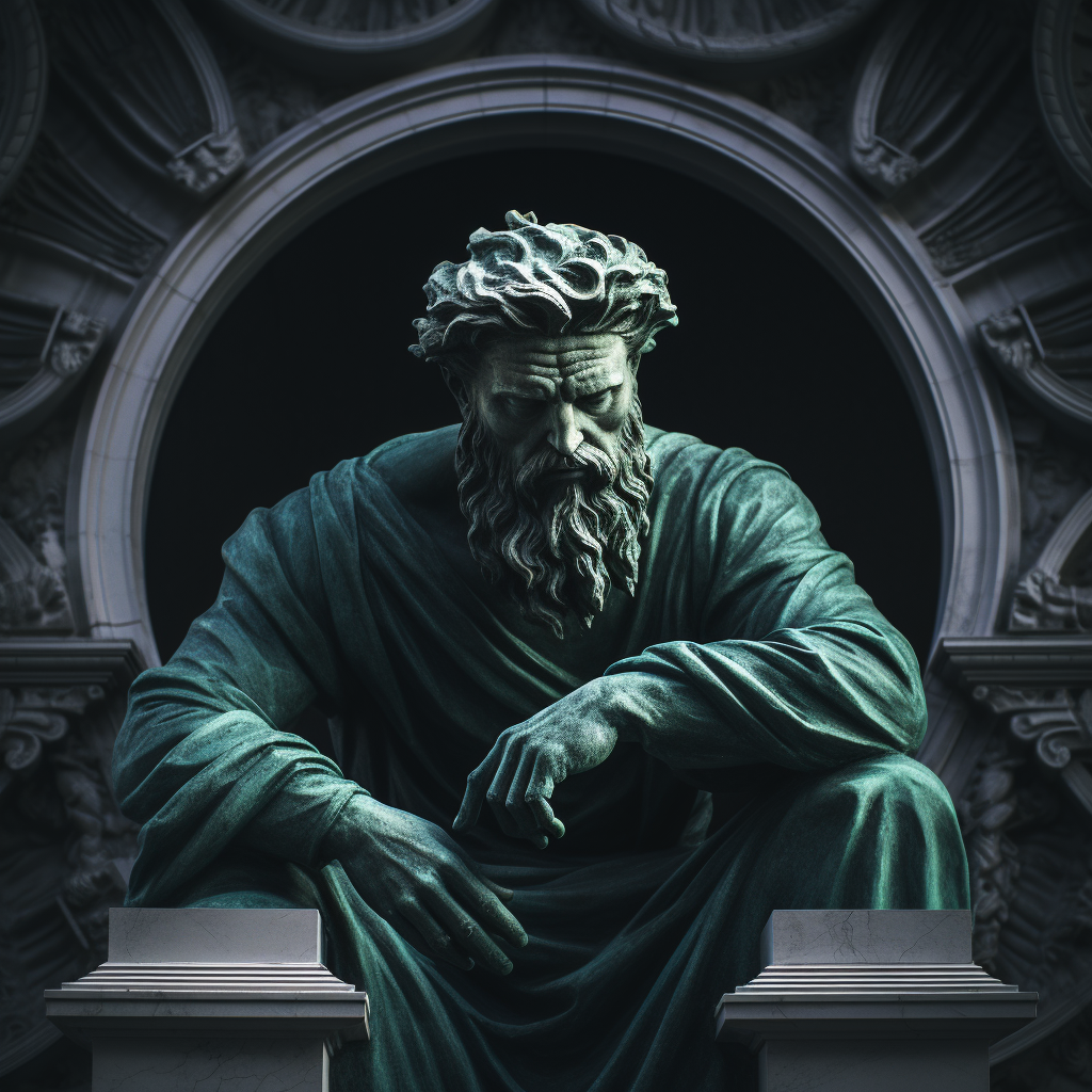 Green and white print poster exemplifying philosophy