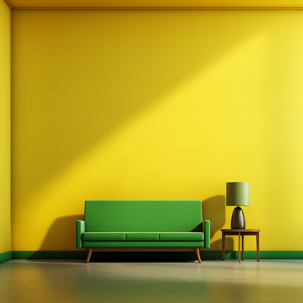 Green and yellow minimalistic design