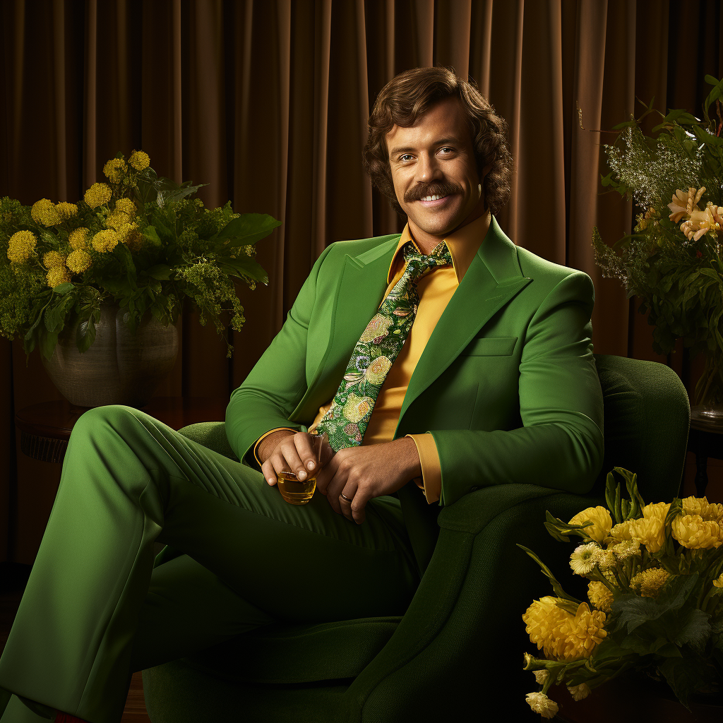 Ron Burgundy on 'The Green Bachelor' looking for love