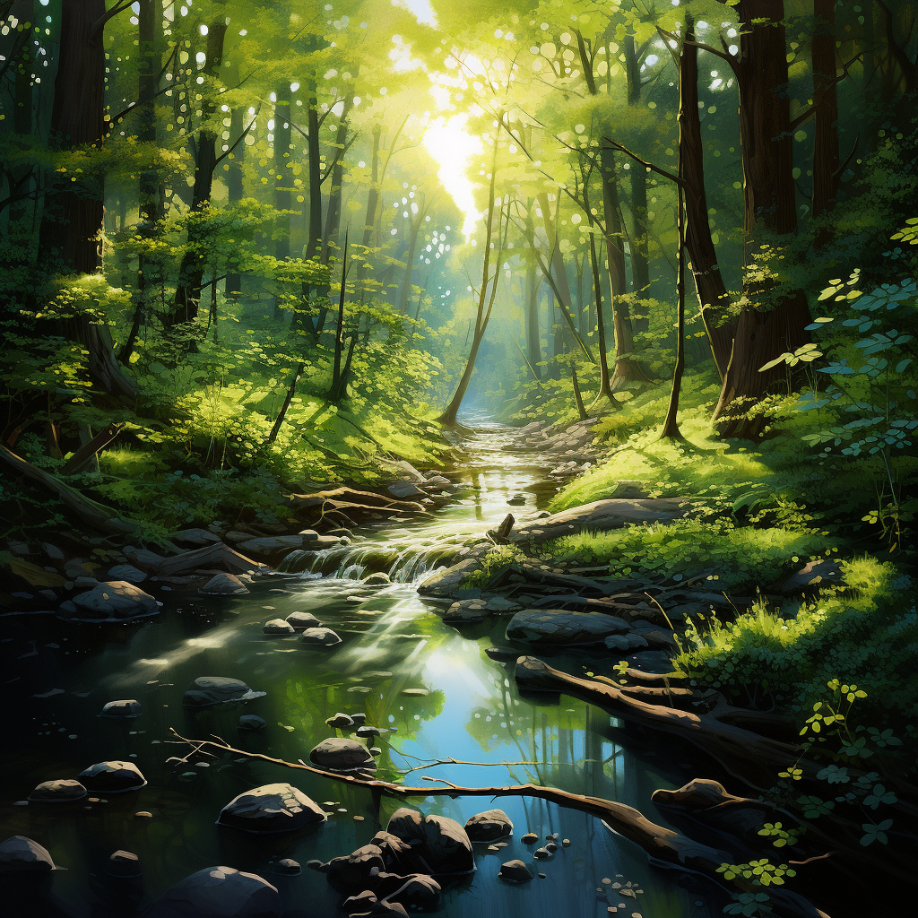 Image of vibrant green forest