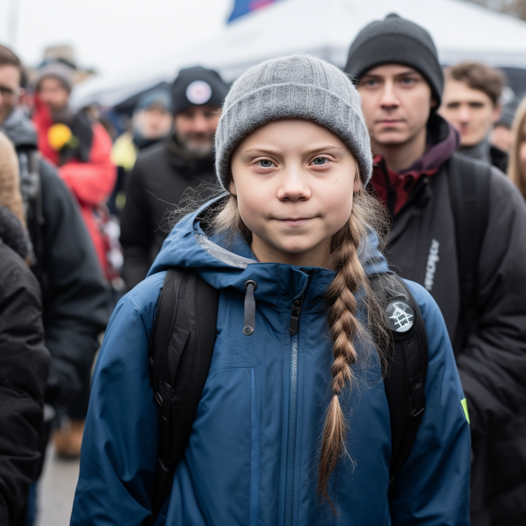 Young activist Greta Thunberg leading the New World Order