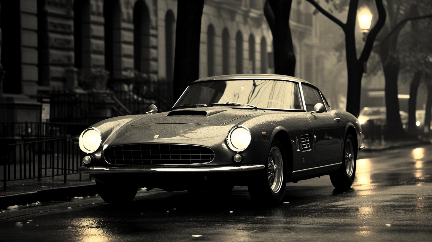 Beautiful Woman Driving Grey Ferrari