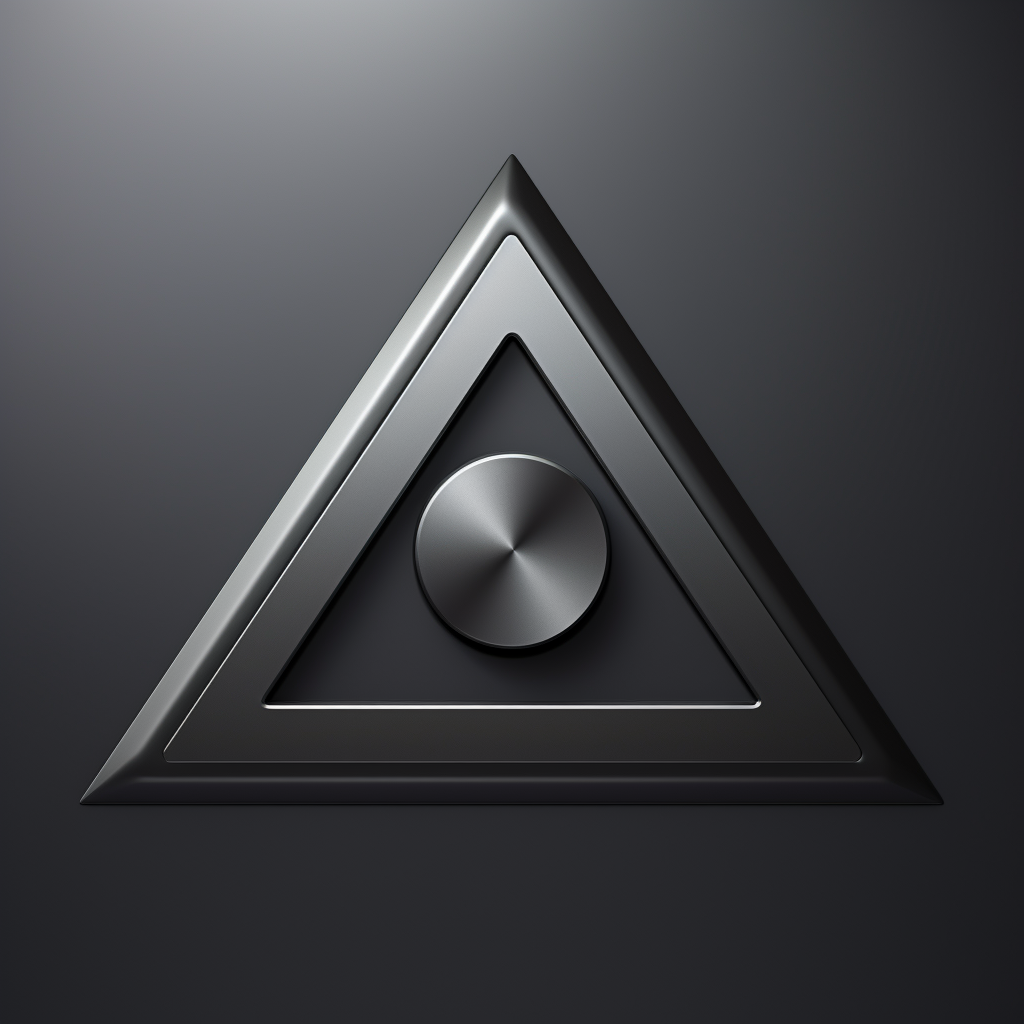 Grey Play Button - Modern Sleek