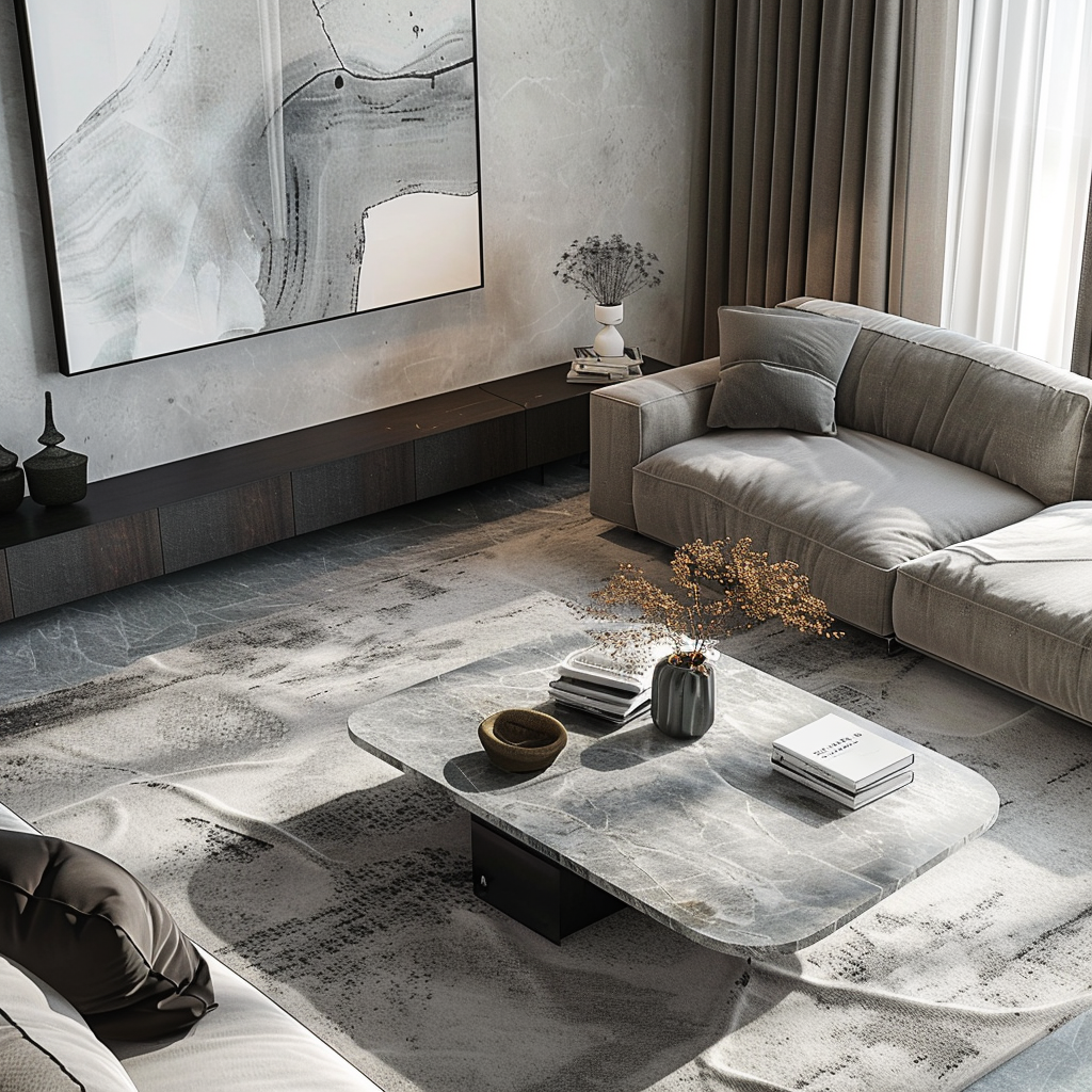 Grey stylish living room picture