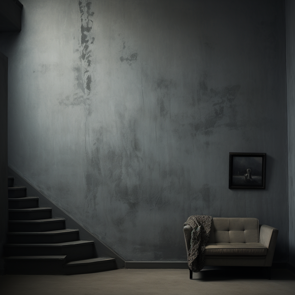 Beautiful grey wall in interior decor