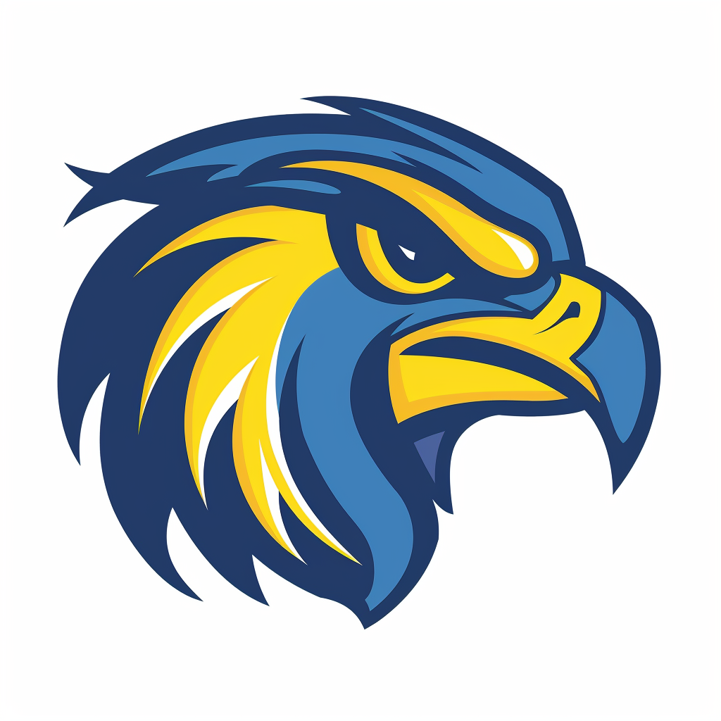 Griffin basketball logo blue yellow