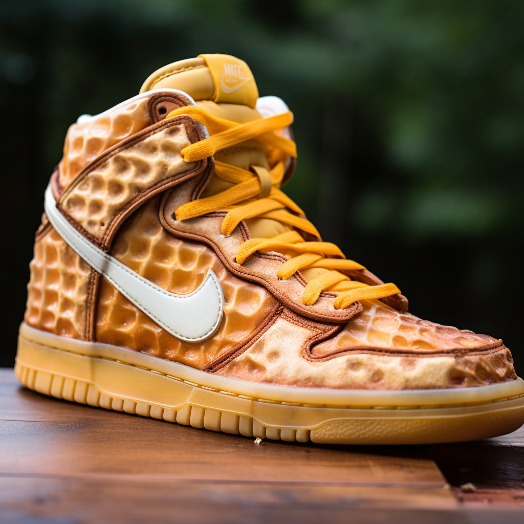 Stylish grilled cheese Nike sneakers