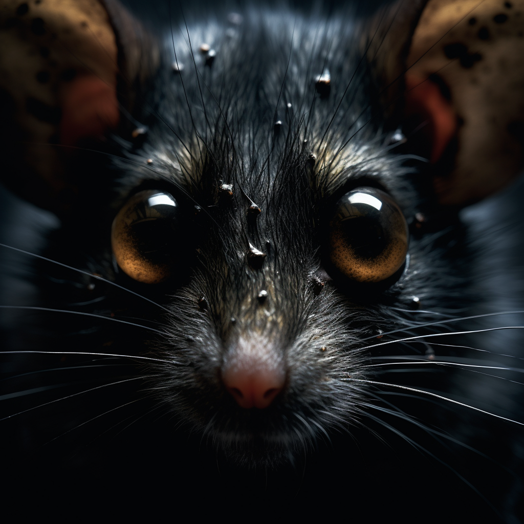 Mouse with intense, grim eyes