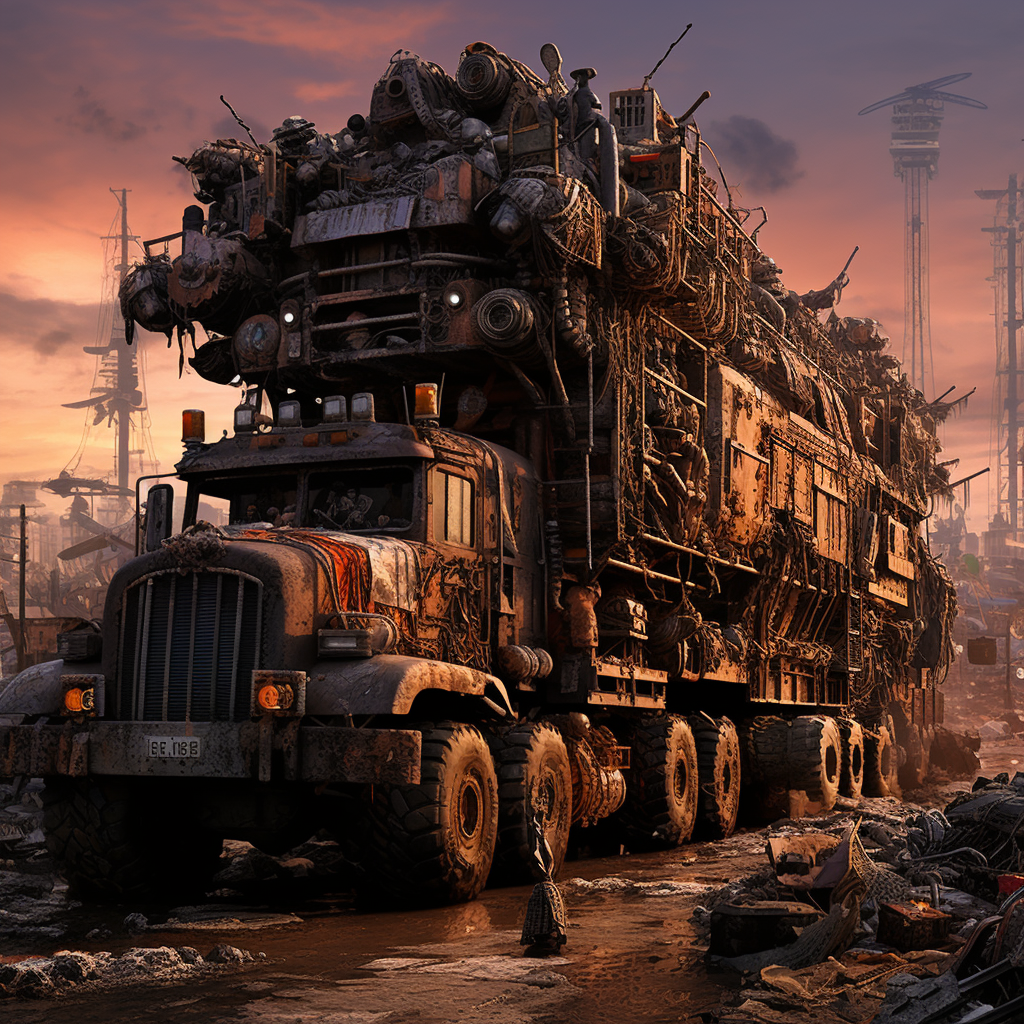 Grimdark Industrial Wasteland Truck